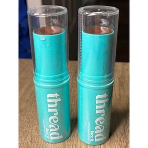 Set of 2 Thread Beauty Face It Complexion Stick 220 Deep Neutral Foundation‎ New